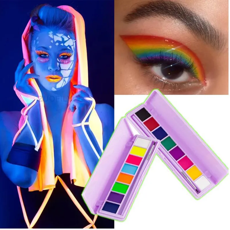Reactive Water Activated Neon Colorful Eyeliner Set With UV Light